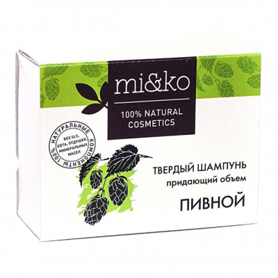 Твердый шампунь «Пивной», Mi&Ko, 75 гр