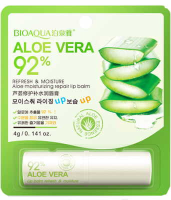 Бальзам для губ с алоэ вера BioAqua, 4 гр