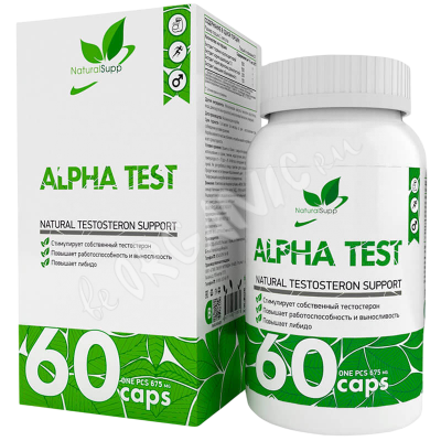 Альфа Мэн Тестостероновый бустер, Альфа Тест (Alpha test NaturalSupp) 60 капсул